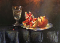 Les Grenades - Huile sur toile 46x33
